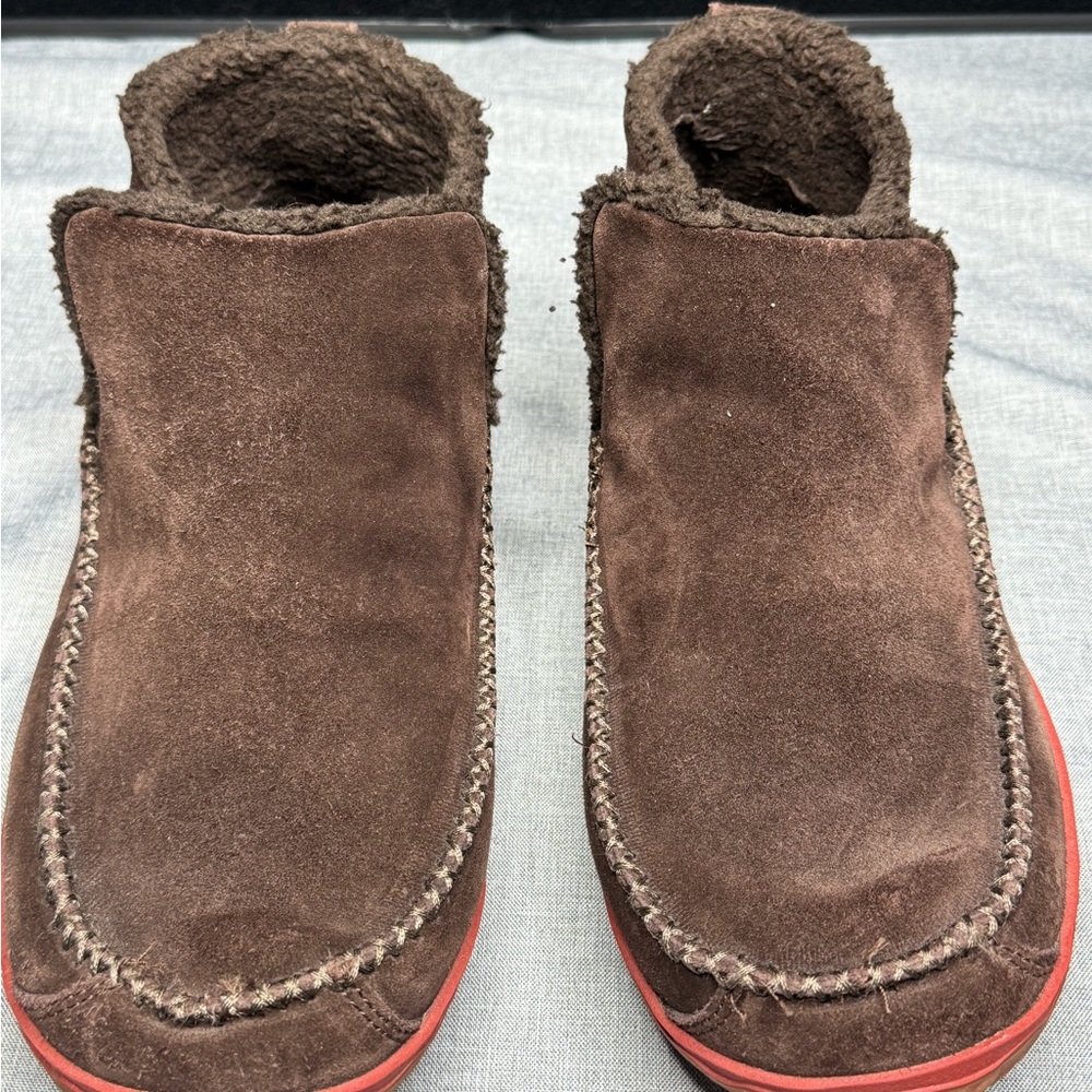 L.L.Bean‎ Men's Brown Suede Slip-On Shoes size 12